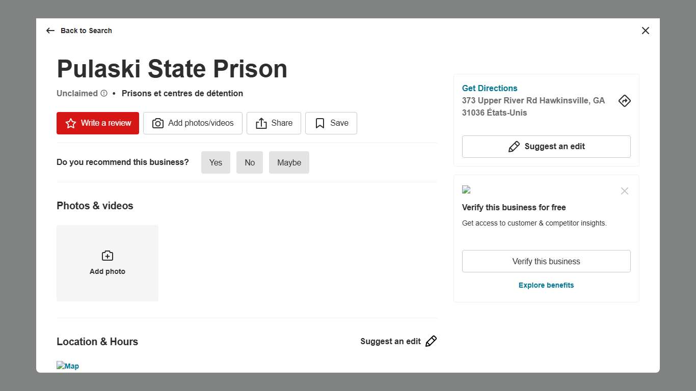 PULASKI STATE PRISON - Updated January 2026 - 373 Upper River Rd, Hawkinsville, Georgia, États-Unis - Prisons et centres de détention - Yelp